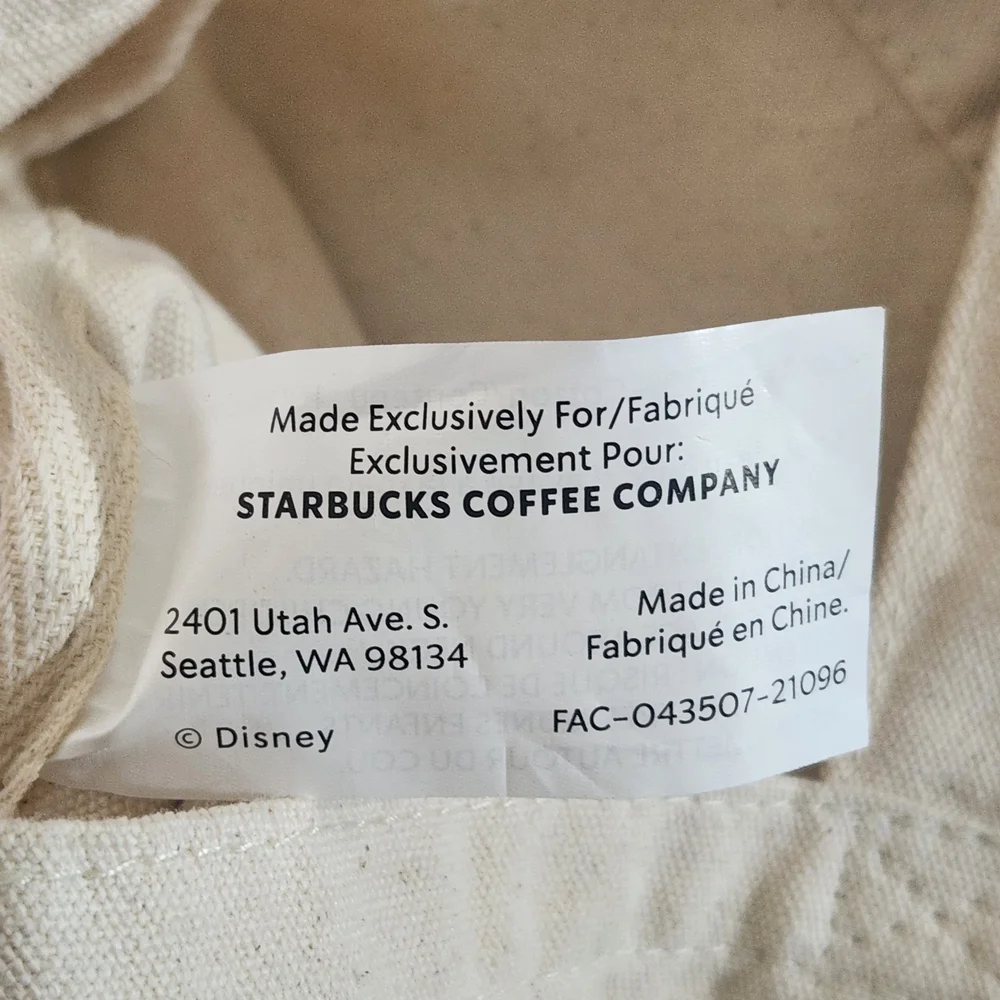 Walt Disney 50 Anniversary Magic Kingdom Starbucks Been There Series Canvas Bag - Picture 7 of 10